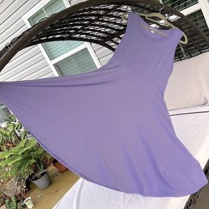 Lularoe Nicki fit n flare dress, pockets, lavender, Size L (10-14)
